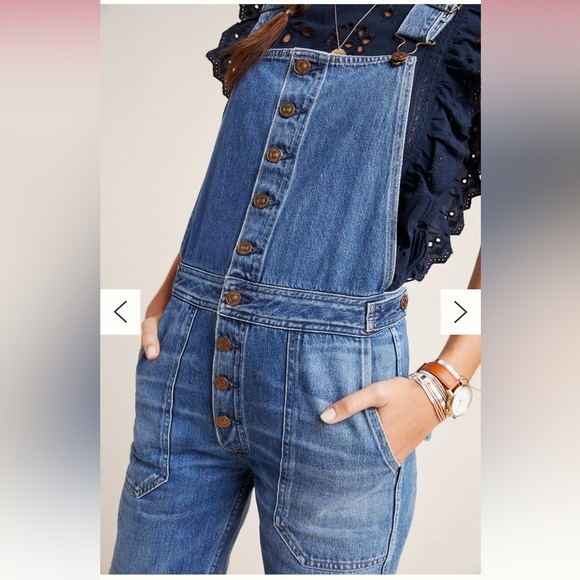 Citizens of Humanity Faye Button Front Women's Overalls in Boho Comeback - Picture 2 of 10